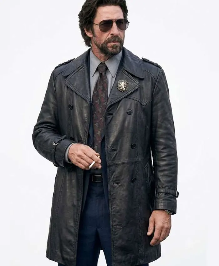 Get Motor City Pablo Schreiber Black Leather Coat