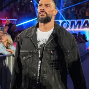 Get Roman Reigns RAW 2026 Denim Trucker Jacket