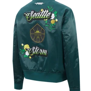 Get Seattle Storm Women’s Ink And Bloom Satin Jacket