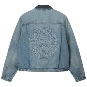 Get Stussy x Levi’s Embossed Denim Trucker Jacket