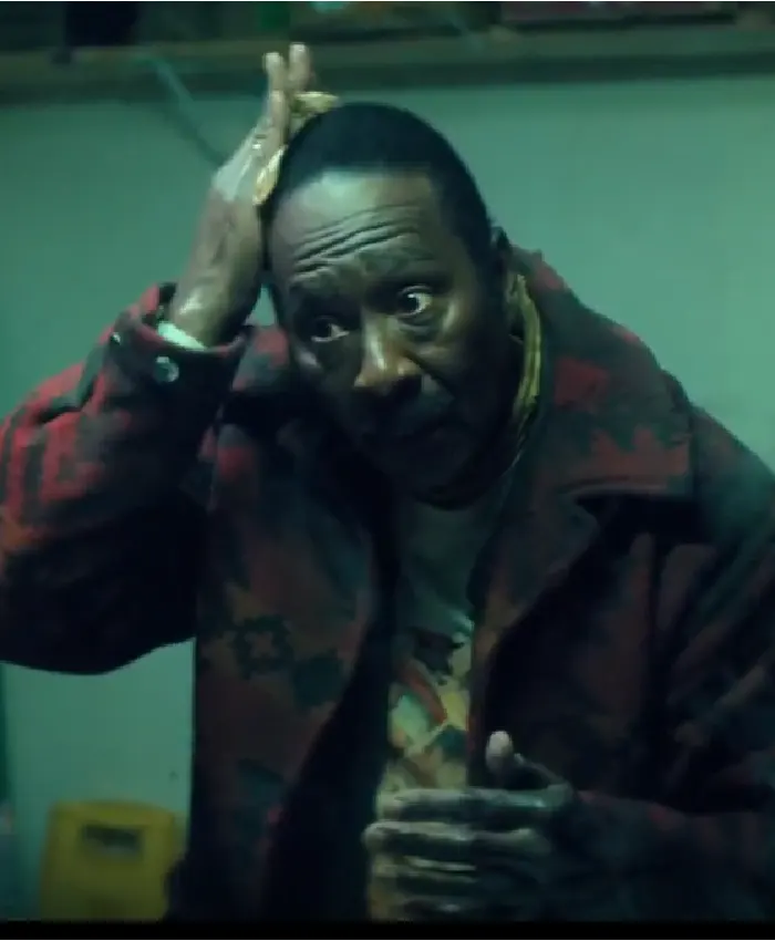 Get The Boroughs S01 Clarke Peters Red and Black Shacket