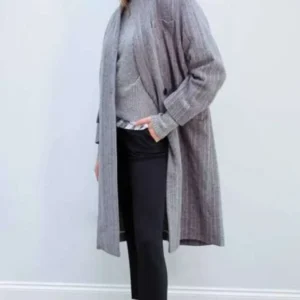 Get The Flight Attendant Kaley Cuoco Gray Coat