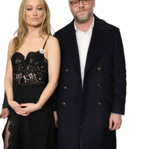 Get The Invite 2026 Seth Rogen Black Wool Coat