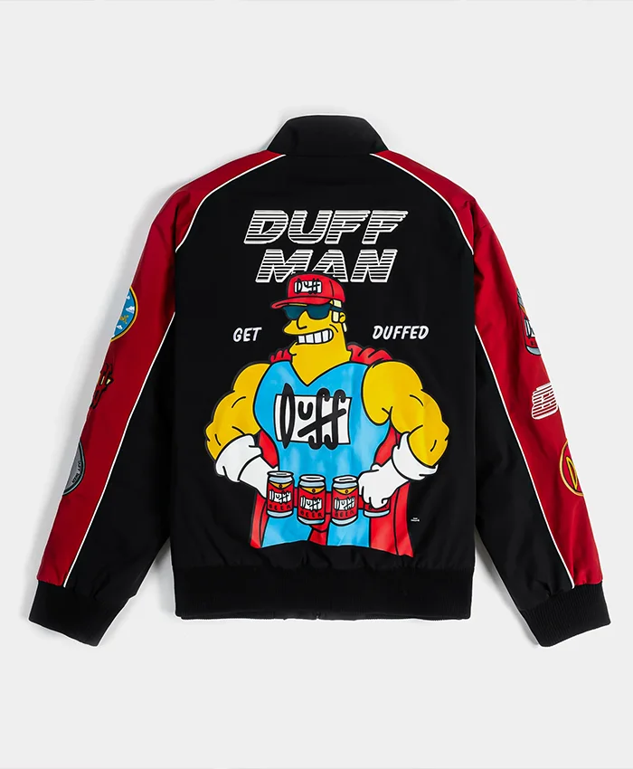Get The Simpsons x Shoe Palace Duff Man Racing Jacket
