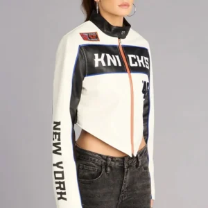 Get Ultra Game New York Knicks Moto Leather Jacket