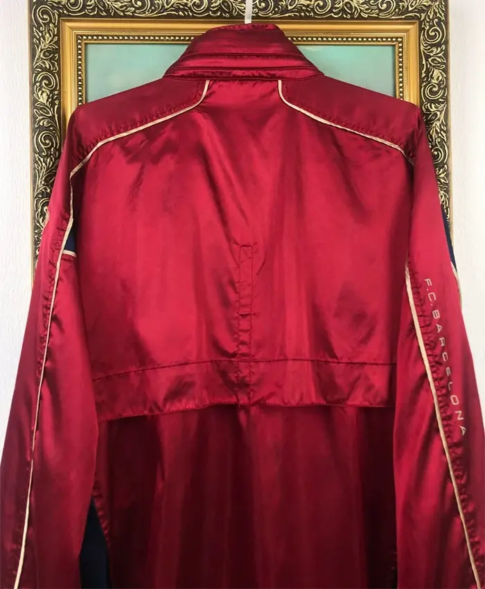 Get Vintage 90’s Nike Barcelona Soccer Maroon Jacket