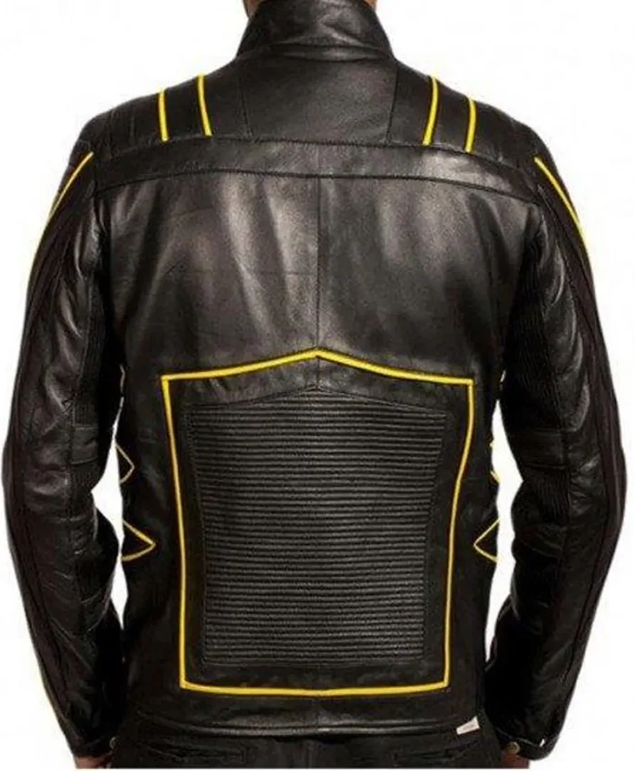 Get Wolverine Logan Gold Stripe Black Jacket