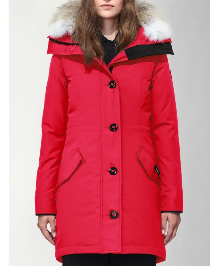 Get Women’s Canada Goose Red Jacket With Fur