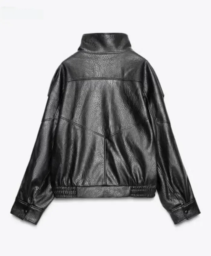Get Women’s Viral Zara Black Leather Jacket