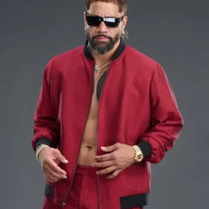 Get WrestleMania 42 Jey Uso Red Bomber Jacket