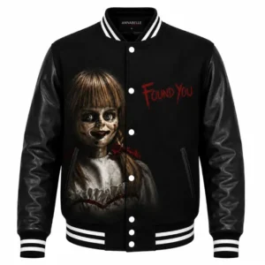 Halloween Annabelle Black Varsity Jacket