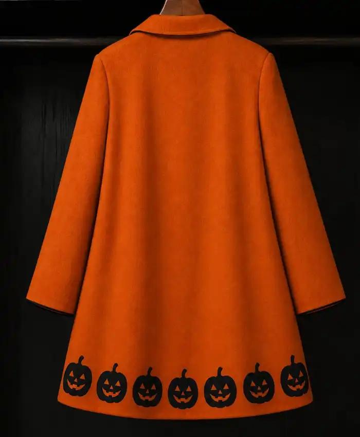 Halloween Nia Vardalos Pumpkin Orange Coat Shop Now