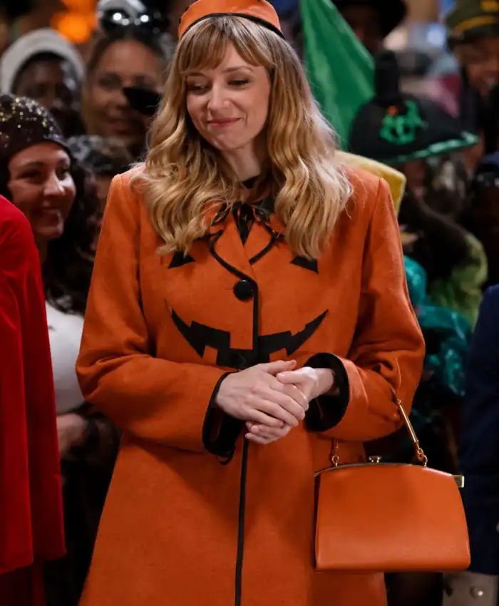 Halloween Nia Vardalos Pumpkin Orange Coat