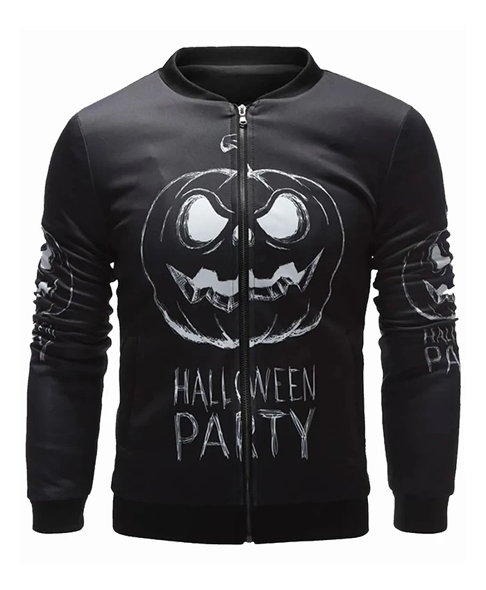 Halloween Party Black Bomber Jacket