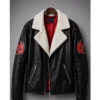 Halloween Shadow Hedgehog Fur Leather Jacket