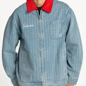 Indiana Fever Wild Collective Denim Conductor Zip Up Jacket