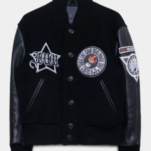 Issey Miyake × Murakami Takashi Black Varsity Jacket