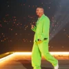 J Balvin Final Show Paris 2026 Green Suit