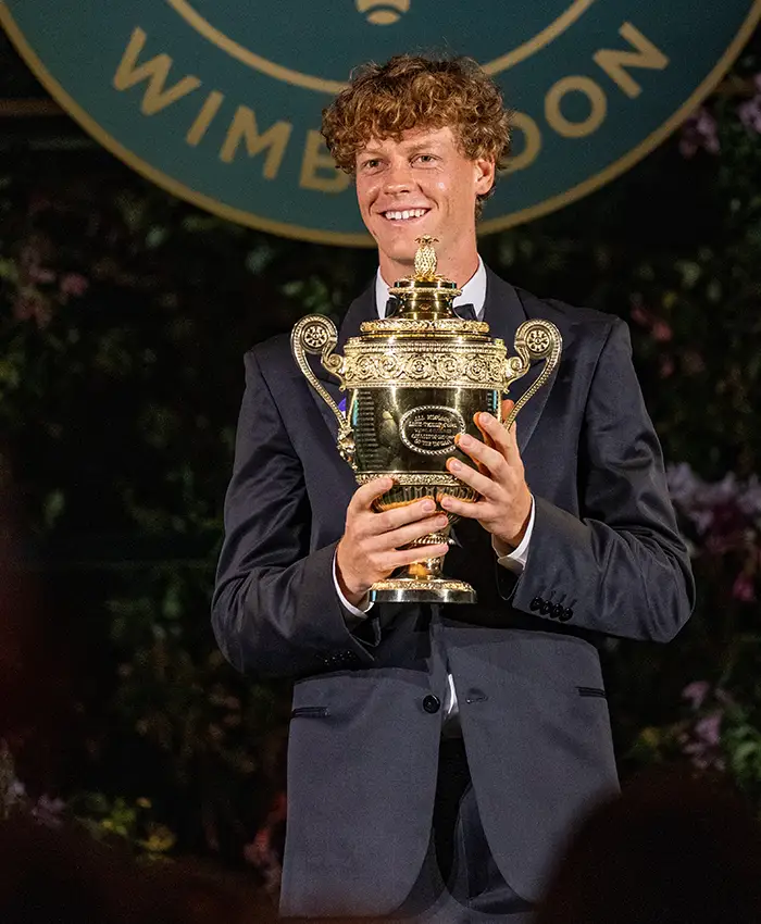 Jannik Sinner Wimbledon Champions Dinner Black Suit