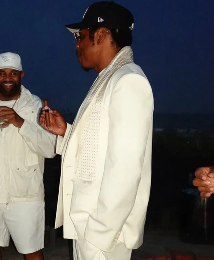 Jay-Z Michael Rubin White Party 2026 White Blazer For Sale