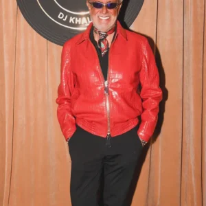 Jeff Hamilton We The Best Red Croc Leather Jacket