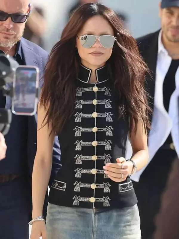 Jenna Ortega Black Vest