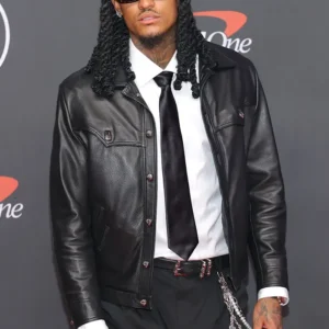 Jordan Clarkson The Espys 2026 Black Leather Jacket