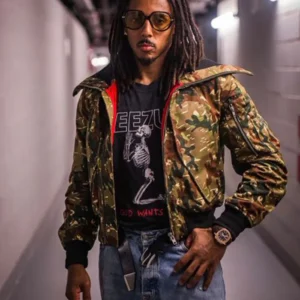 Jules Kounde Camouflage Zip up Bomber Jacket