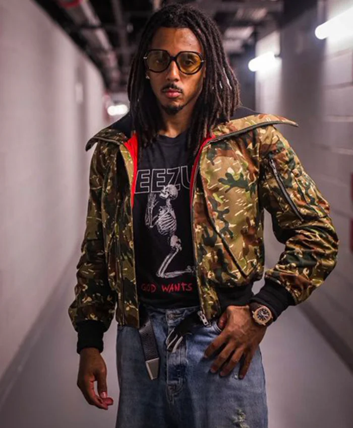 Jules Kounde Camouflage Zip up Bomber Jacket