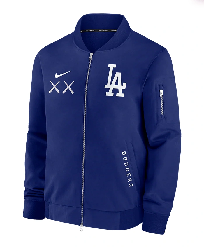KAWS x MLB Los Angeles Dodgers Nike Dugout Bomber Jacket
