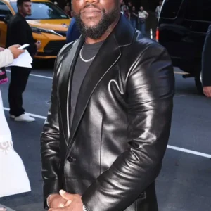 Kevin Hart 72 Hours Premiere Black Leather Blazer
