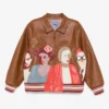 KidSuper patchwork-portraits leather jacket