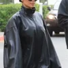 Kim Kardashian Balenciaga Black Bomber Leather Jacket