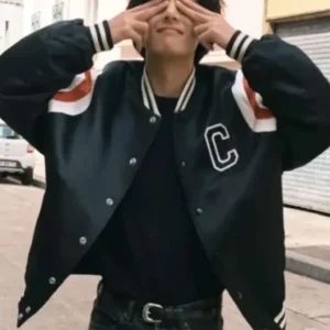 Kim Tae-Hyung Black Varsity Jacket