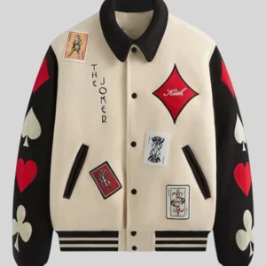 Kith x Batman Joker Wool Coaches Sandrift Jacket