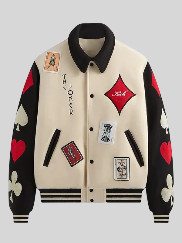 Kith x Batman Joker Wool Coaches Sandrift Jacket