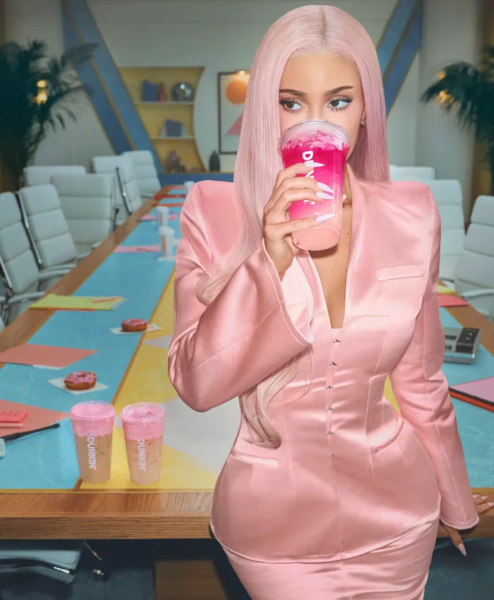 Kylie Jenner x Dunkin Pink Blazer For Sale