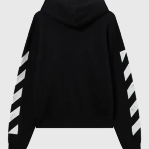 L-AB Core Diagonal Zip Black Hoodie