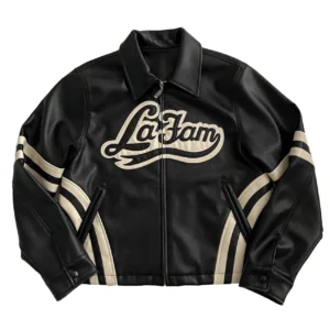 La Fam Retro Varsity Leather Jacket