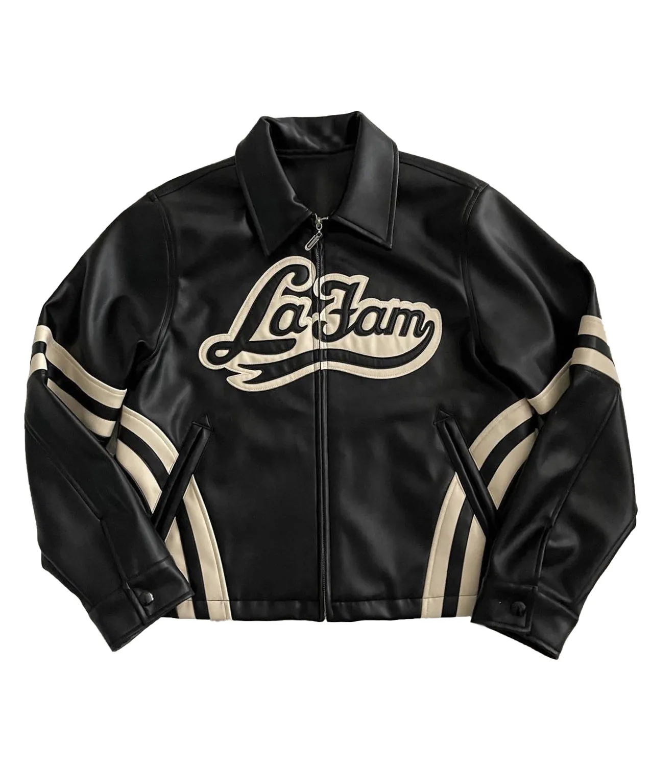 La Fam Retro Varsity Leather Jacket