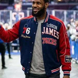 LeBron James Philadelphia 76ers Varsity Jacket