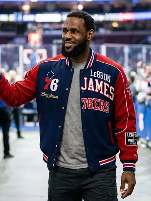 LeBron James Philadelphia 76ers Varsity Jacket