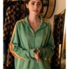 Lily Collins Emily In Paris S05 Green Track Jacket