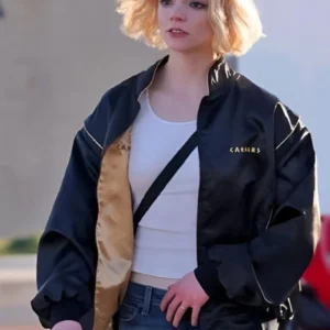 Lucky S01 Anya Taylor-Joy Black Bomber Jacket