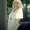 Lucky S01 Anya Taylor-Joy White Belted Coat