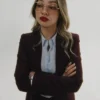 Madelyn Cline Dark Red Blazer