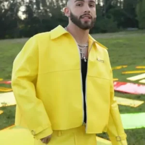 Manuel Turizo Yellow Leather Jacket