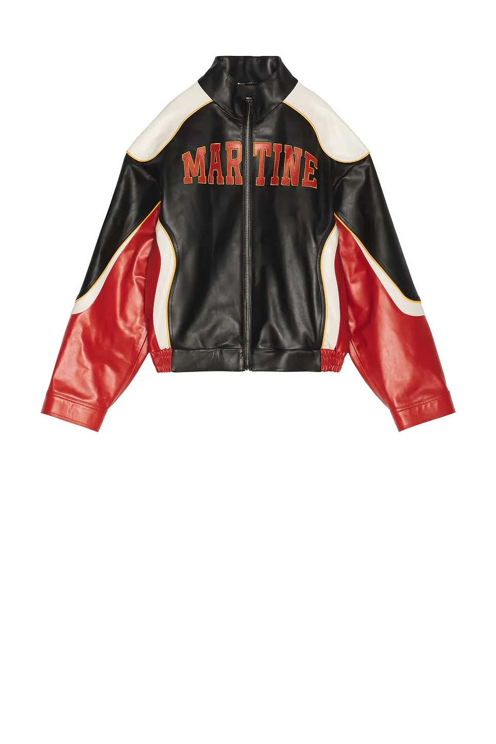 Martine Rose Superbowl Leather Jacket For Sale