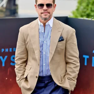 Matt Damon The Odyssey 2026 London Premier Blazer