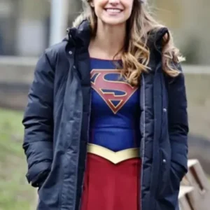 Melissa Benoist Supergirl Blue Coat